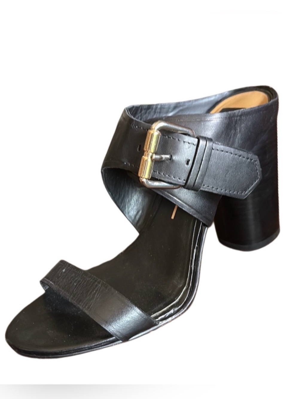 Dolce Vita Black Heeled Sandals with Chunky Heel sz 9